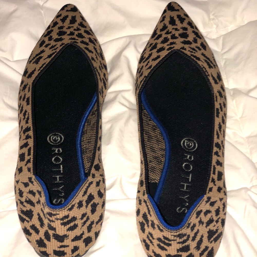 Rothy’s Leopard Pointy Flat